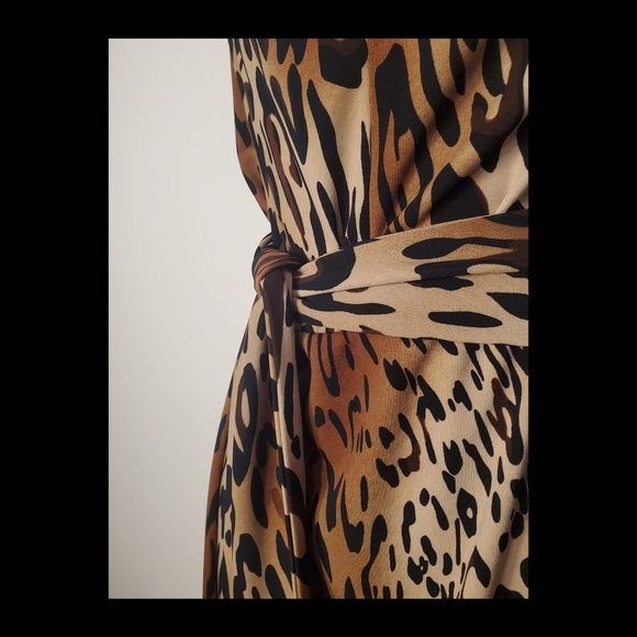 SAKS FIFTH AVENUE ANIMAL PRINT DRESS SZ. 8 - Picture 4 of 7